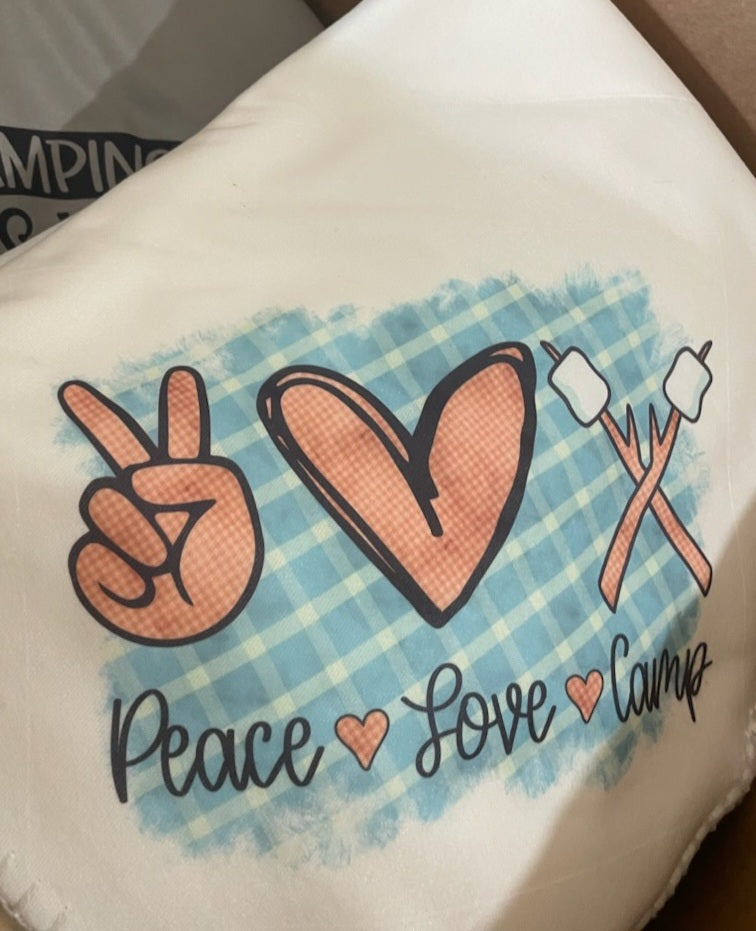 Peace Love Camp Blanket