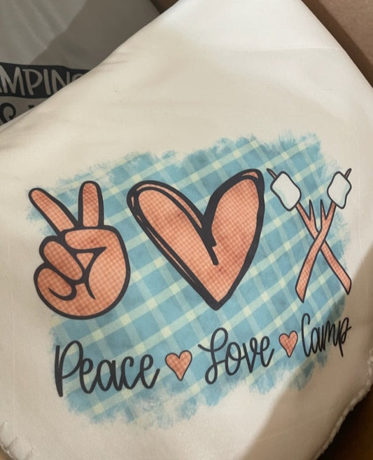 Peace Love Camp Blanket
