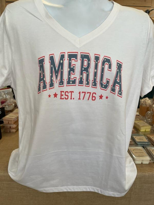 America vneck TSHIRT