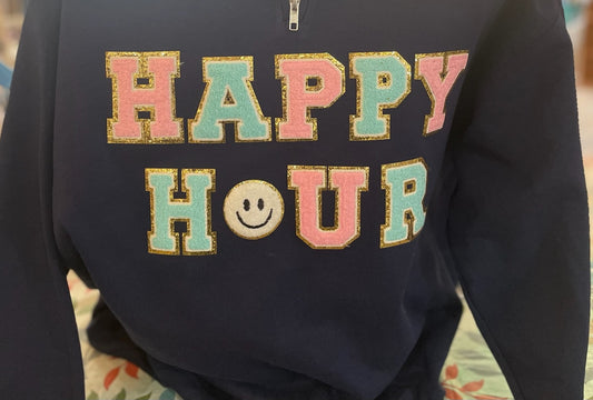 Happy Hour Chenille Letters