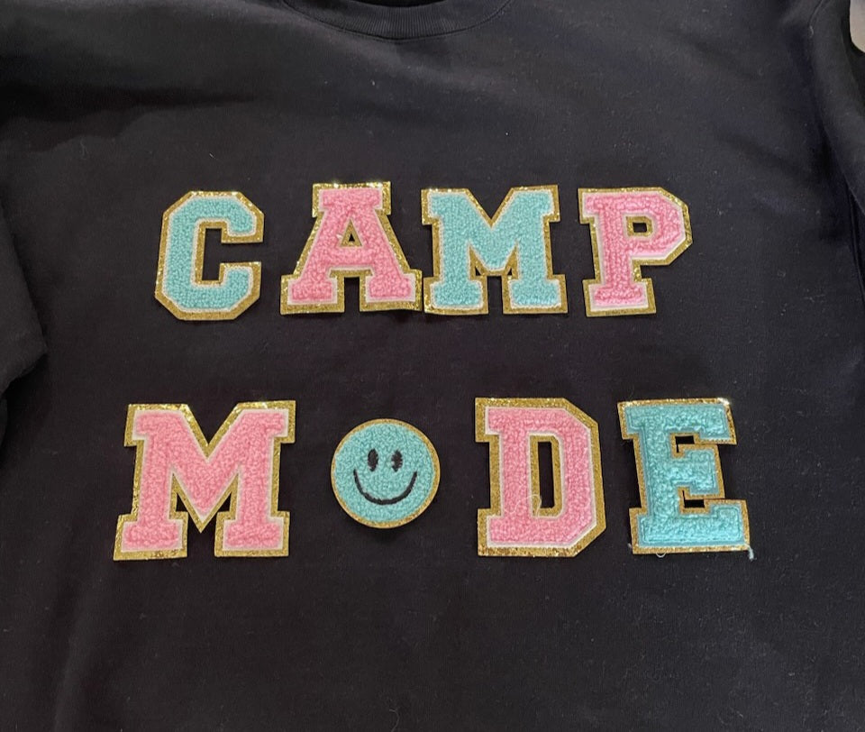 Camp Mode Chenille Letters
