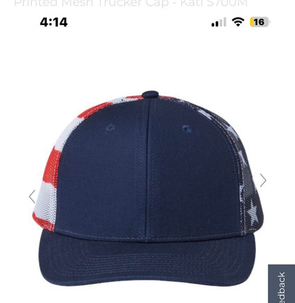 Gallitzin Borough 250 Kati Navy Trucker Hat with Leather Patch