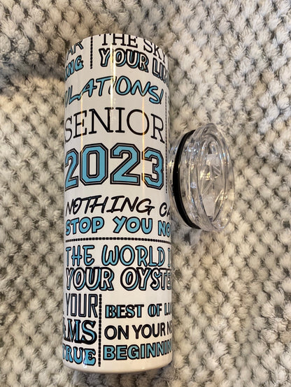 20oz Skinny Tumbler -CUSTOMIZE YOUR YEAR AND COLOR