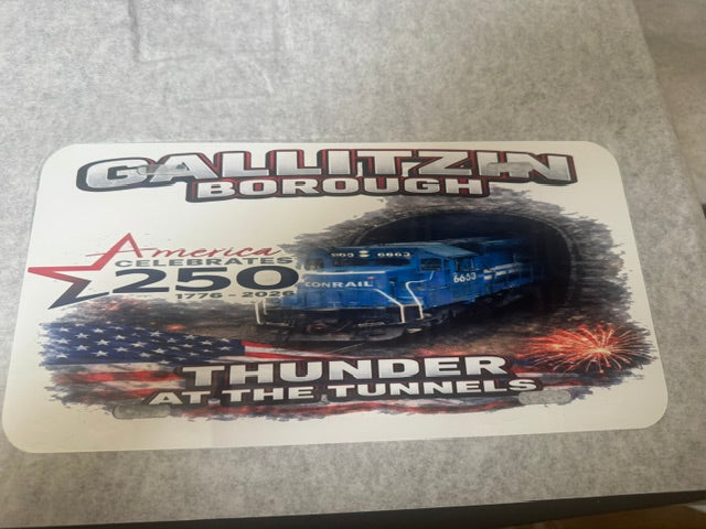 Gallitzin Borough 250 License Plate