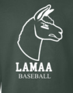 Adult Hoodie Forest Green with old lama baseball
