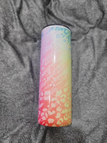 Rainbow Leopard Tumbler 20 oz