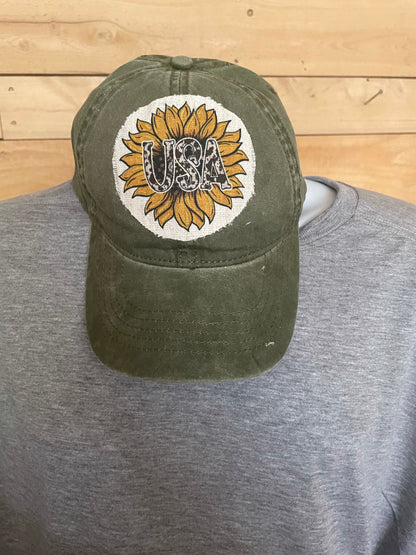 Sunflower USA Army Green Hat