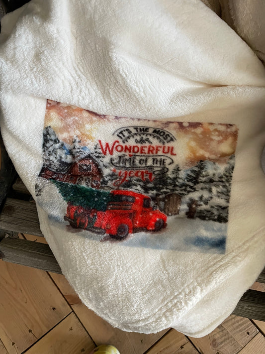 Most Wonderful Time of Year Red Truck