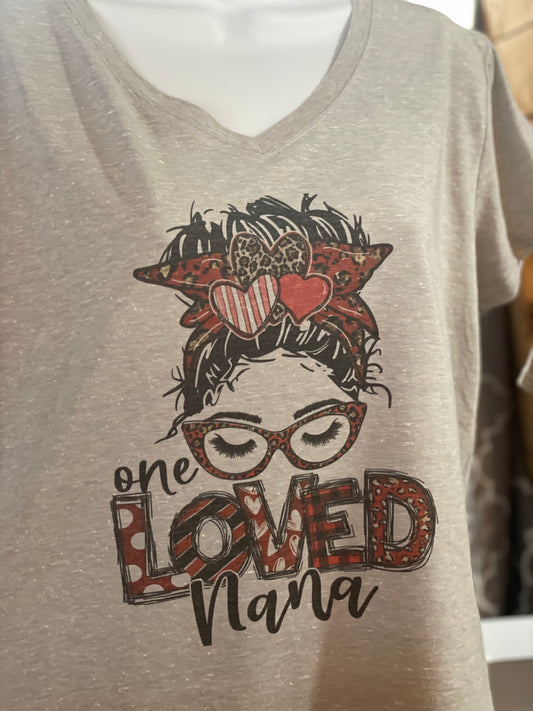 One Loved Nana - Messy Bun Series