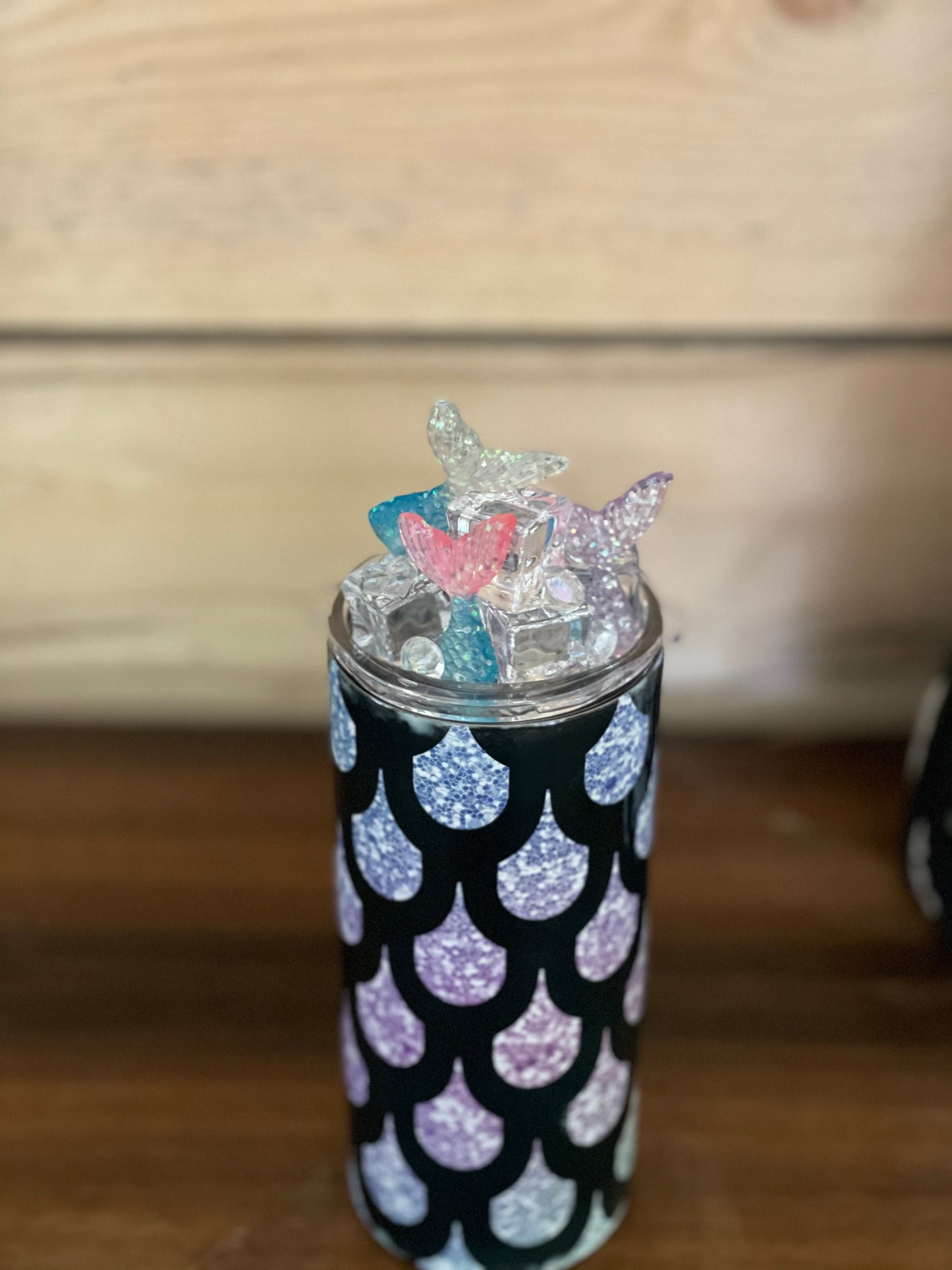 15 ounce Mermaid tumbler with two lids