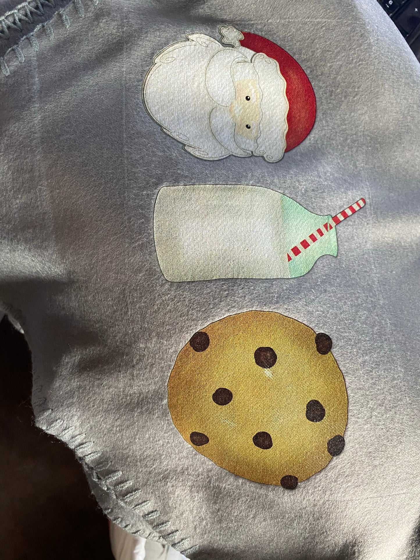 Santa Milk and  Cookies Blanket