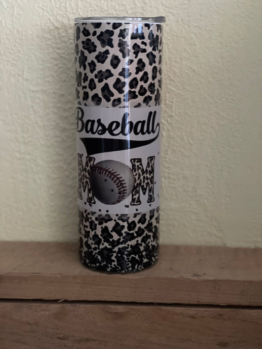 Leopard Inspired Baseball Mom