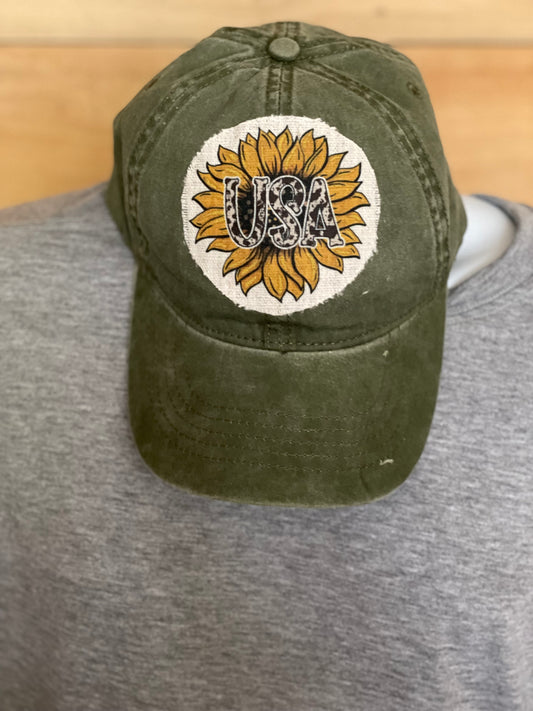 Sunflower USA Army Green Hat