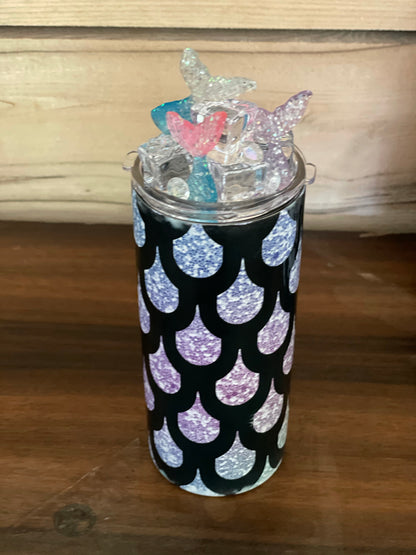 15 ounce Mermaid tumbler with two lids