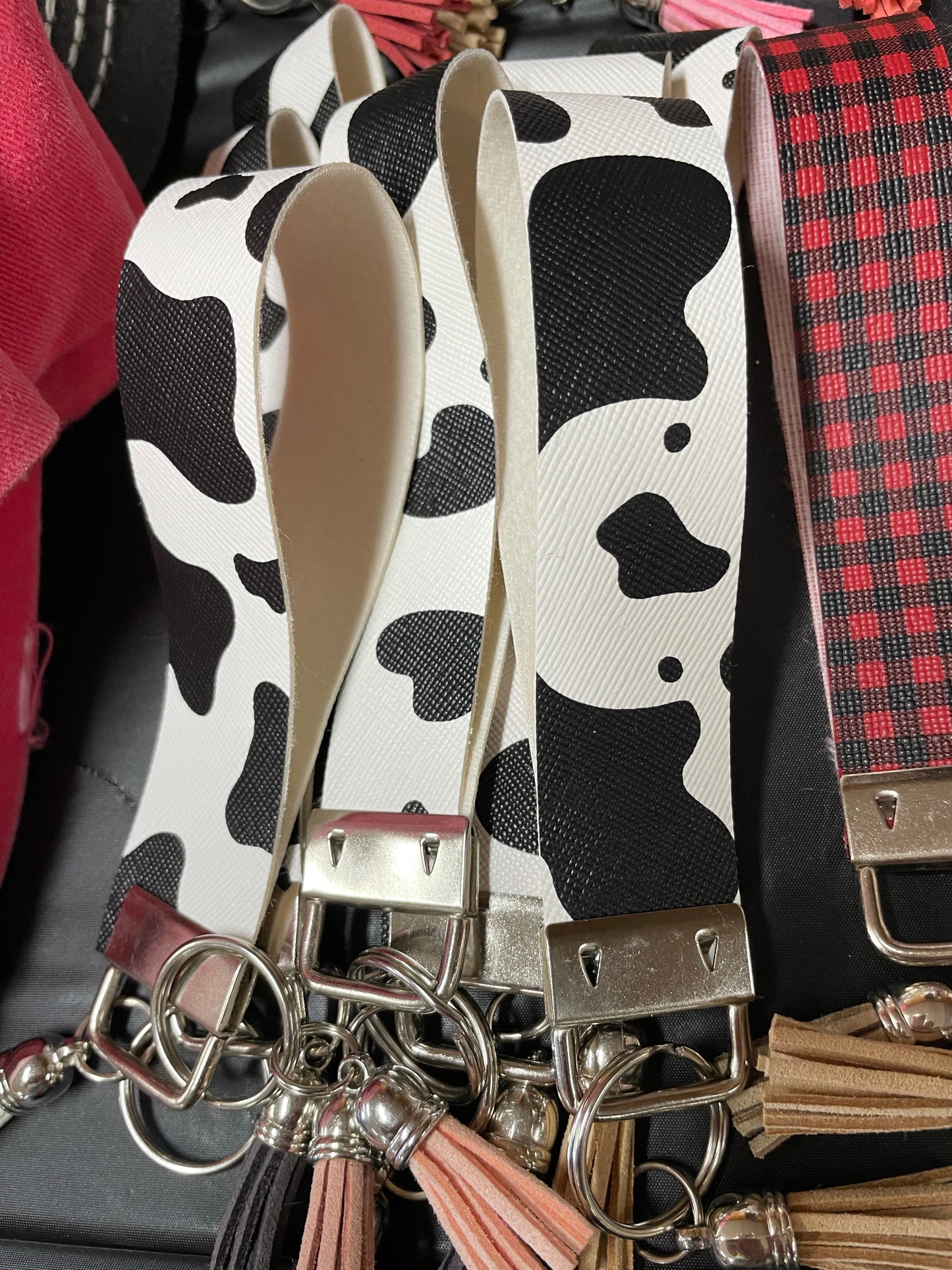 Cow themed wristlet